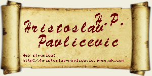 Hristoslav Pavličević vizit kartica
